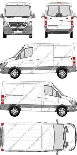 Mercedes-Benz Sprinter van/transporter, 2013–2018 (Merc_595)