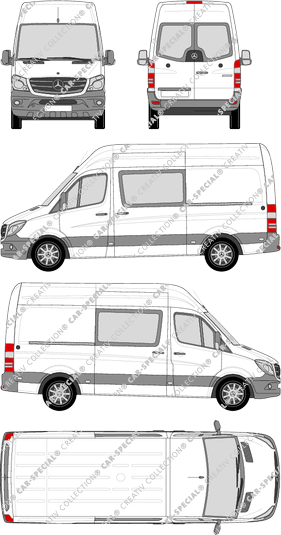 Mercedes-Benz Sprinter furgone, 2013–2018 (Merc_615)
