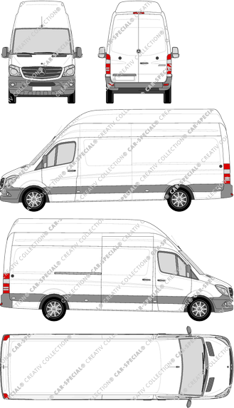 Mercedes-Benz Sprinter furgone, 2013–2018 (Merc_628)