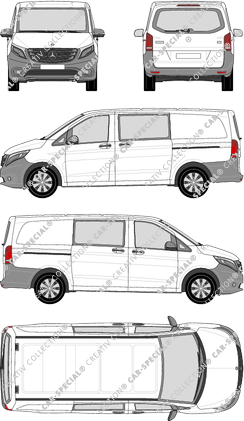 Mercedes-Benz Vito Mixto van/transporter, 2014–2023 (Merc_731)