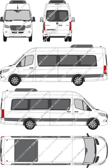 Mercedes-Benz Sprinter Transfer 45 minibus, current (since 2018) (Merc_961)