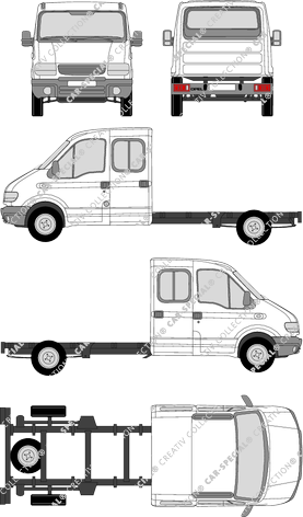 Opel Movano Châssis pour superstructures, 1999–2004 (Opel_055)