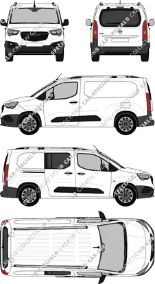 Opel Combo Cargo, Cargo, XL, Kastenwagen, Heck verglast, rechts teilverglast, Rear Flap, 1 Sliding Door (2018)