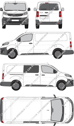 Opel Vivaro Cargo, furgone, L, Heck verglast, rechts teilverglast, Rear Wing Doors, 1 Sliding Door (2019)