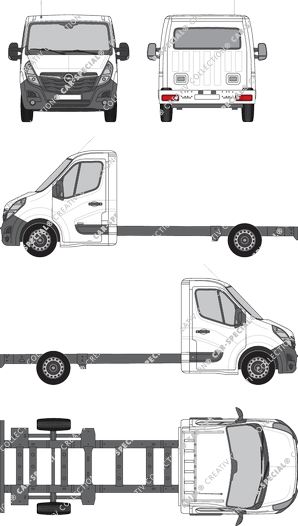 Opel Movano Chassis for superstructures, 2019–2021 (Opel_614)