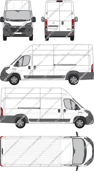 Opel Movano Cargo, furgón, L4H3, Rear Wing Doors, 2 Sliding Doors (2021)