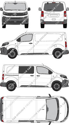 Opel Vivaro Cargo, furgone, teilverglast rechts, Rear Flap, 1 Sliding Door (2024)