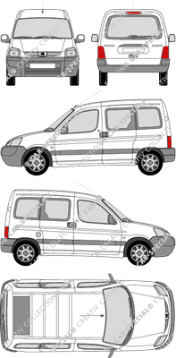 Peugeot Partner microbús, 2002–2008 (Peug_129)