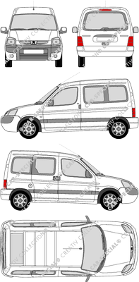 Peugeot Partner van/transporter, 2002–2008 (Peug_130)