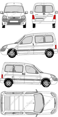 Peugeot Partner van/transporter, 2002–2008 (Peug_132)