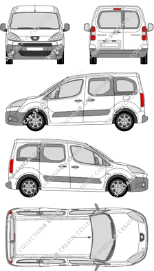 Peugeot Partner Tepee fourgon, 2008–2015 (Peug_225)