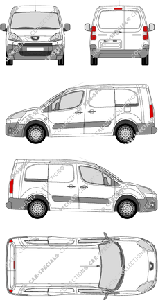 Peugeot Partner van/transporter, 2008–2015 (Peug_233)