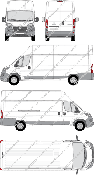 Peugeot Boxer, Kastenwagen, L4H3, Rear Wing Doors, 1 Sliding Door (2014)
