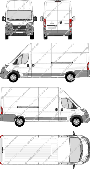 Peugeot Boxer, Kastenwagen, L4H3, Rear Wing Doors, 2 Sliding Doors (2014)