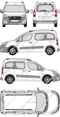 Peugeot Partner Tepee Outdoor van/transporter, 2015–2018 (Peug_386)