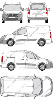 Peugeot Partner furgone, 2015–2018 (Peug_392)