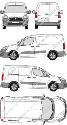 Peugeot Partner van/transporter, 2015–2018 (Peug_398)