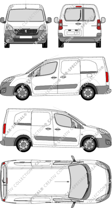Peugeot Partner van/transporter, 2015–2018 (Peug_401)