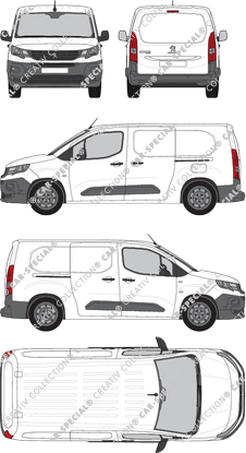 Peugeot Partner van/transporter, 2018–2024 (Peug_509)