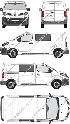 Peugeot Expert, furgone, L2 Standard, Doppelkabine, Rear Wing Doors, 1 Sliding Door (2024)