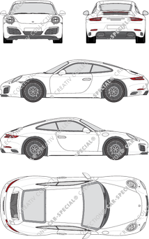 Porsche 911 Coupé, 2015–2018 (Pors_055)