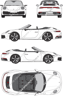Porsche 911 Cabrio, aktuell (seit 2019) (Pors_070)