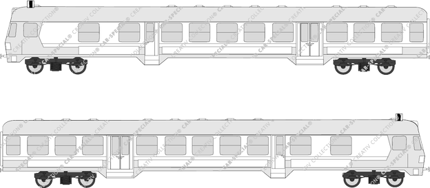 Schienenpersonenverkehr City-Bahn Steuerwagen Typ BDnf (Rail_025)