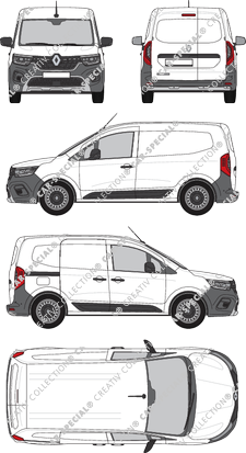 Renault Kangoo Van E-Tech, Kastenwagen, L1, Rear Wing Doors, 1 Sliding Door (2022)