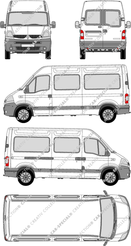 Renault Master, camionnette, L2H2, 1 Sliding Door (2007)
