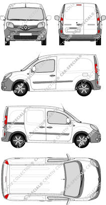 Renault Kangoo Rapid, Rapid, furgone, Rear Wing Doors, 1 Sliding Door (2013)