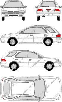 Subaru Impreza Station wagon, 1998–1999 (Suba_003)