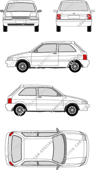 Subaru Justy Hatchback, 1989–1995 (Suba_004)