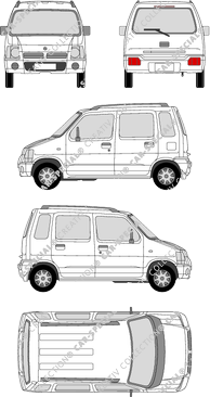 Suzuki Wagon station wagon, 1997–2000 (Suzu_020)