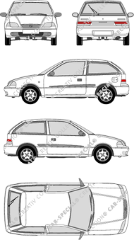 Suzuki Swift Kombilimousine, 2002–2005 (Suzu_031)