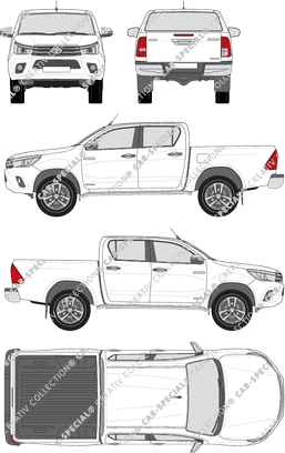 Toyota Hilux Pick-up, 2015–2020 (Toyo_275)