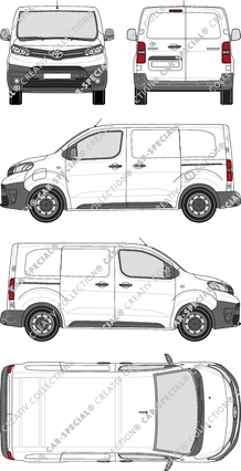 Toyota Proace Electric, furgone, Compact, Rear Wing Doors, 2 Sliding Doors (2021)