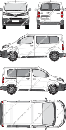Toyota Proace Electric Combi, Combi, Compact, Rear Wing Doors, 1 Sliding Door (2021)