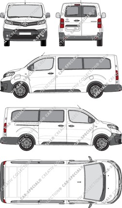 Toyota Proace Electric Combi, Combi, Lang (L2), Rear Wing Doors, 1 Sliding Door (2021)
