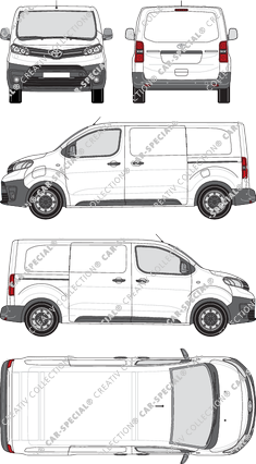 Toyota Proace Electric, furgone, Medium (L1), Rear Flap, 2 Sliding Doors (2021)