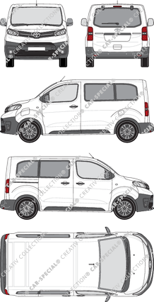 Toyota Proace Electric Combi, Combi, Compact, Rear Flap, 1 Sliding Door (2021)