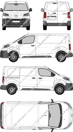 Toyota Proace Electric, furgone, Medium (L1), Rear Wing Doors, 1 Sliding Door (2024)