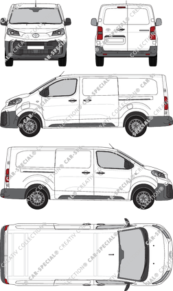 Toyota Proace Electric, furgone, Lang (L2), Rear Wing Doors, 2 Sliding Doors (2024)