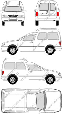 Volkswagen Caddy furgone, 1995–2003 (VW_004)