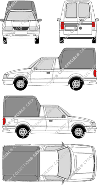 Volkswagen Caddy Pick-up, 1997–2000 (VW_007)