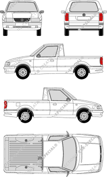 Volkswagen Caddy Pick-up, 1997–2000 (VW_009)