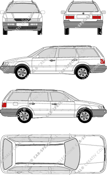 Volkswagen Passat Variant station wagon, 1993–1997 (VW_029)