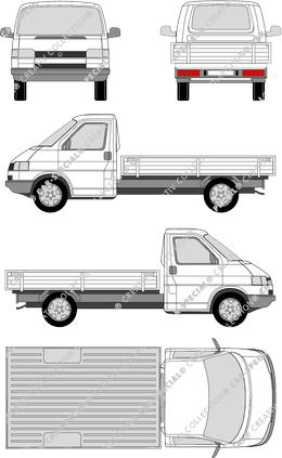 Volkswagen Transporter, T4, Tiefladepritsche, Radstand lang (1990)
