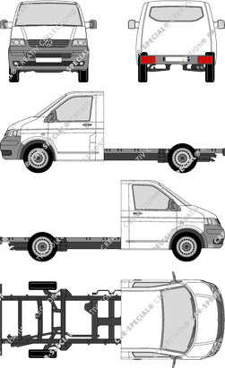 Volkswagen Transporter, T5, Fahrgestell für Aufbauten, Einzelkabine (2003)