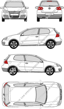 Volkswagen Golf Hatchback, 2004–2009 (VW_166)