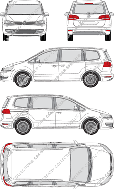 Volkswagen Sharan station wagon, 2010–2015 (VW_318)